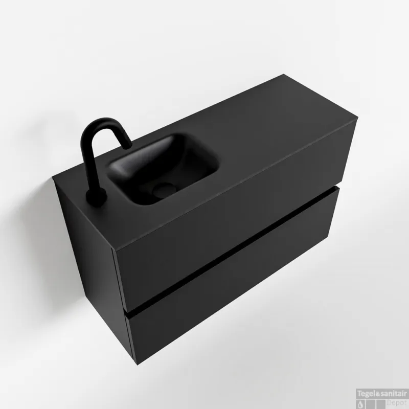 MONDIAZ ADA 80cm toiletmeubel urban. LEX wastafel urban links 1 kraangat Beperkte Voorraad
