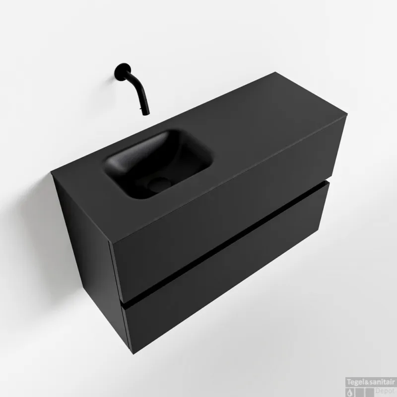 Meest Verkocht MONDIAZ ADA 80cm toiletmeubel urban. LEX wastafel urban links zonder kraangat