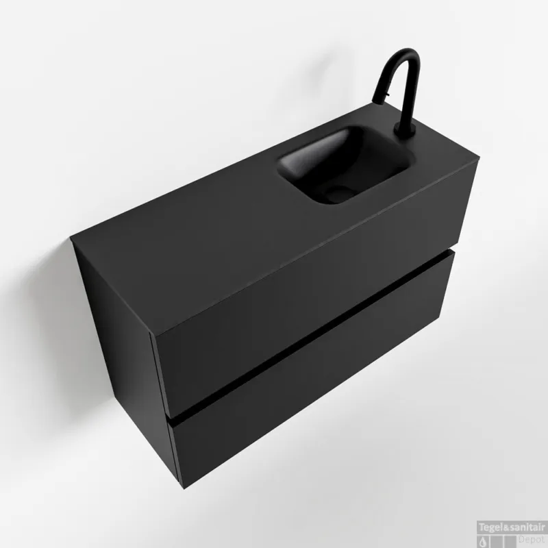Aanbieding MONDIAZ ADA 80cm toiletmeubel urban. LEX wastafel urban rechts 1 kraangat