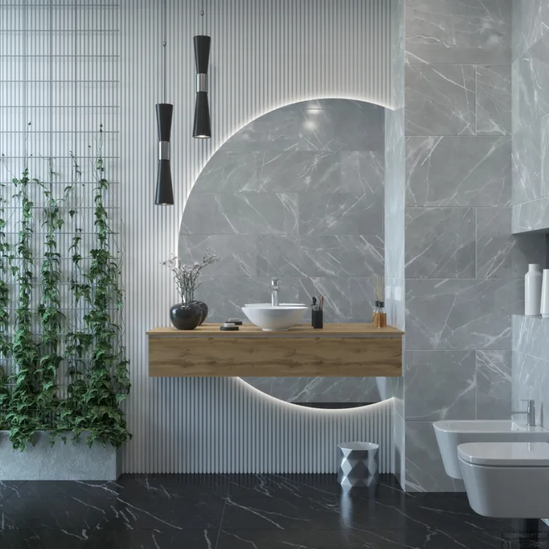 Badkamermeubelset Gliss Design Calypso 140 cm Rustiek Eiken Laatste Kans