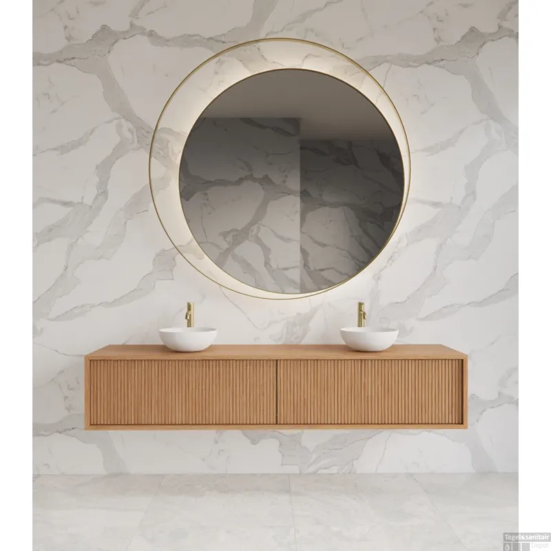 Lage Kosten Onderkast Gliss Design Heronimus 200x45x35 cm 2 Laden Met Topplaat Pure