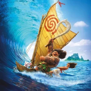 Speciale Aanbieding Komar Into Adventure Moana Ride the Wave IADX4-010 Behang