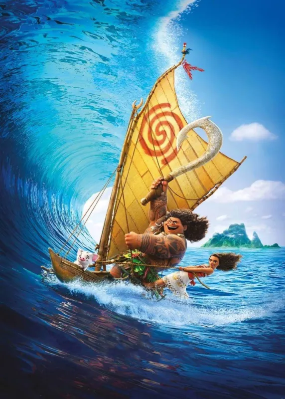 Speciale Aanbieding Komar Into Adventure Moana Ride the Wave IADX4-010 Behang