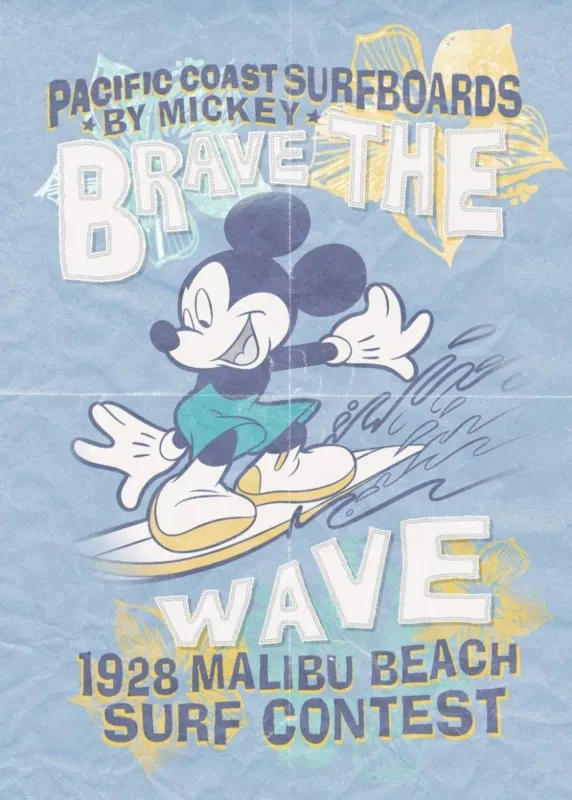 Op = Op Komar Into Adventure Mickey Mouse Brave the Wave IADX4-014 Behang