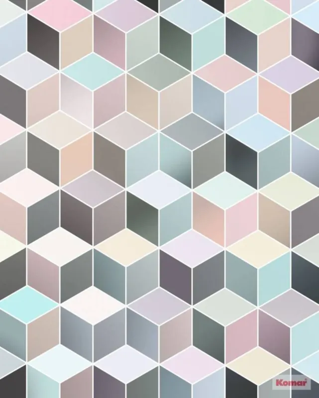 Komar Pure Cubes Pastel P027-VD2 Behang Meest Verkocht