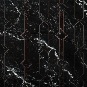 Bestel Nu Komar Pure Marble Black P040-VD4 Behang