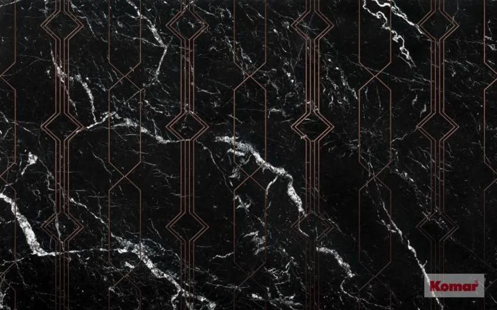Bestel Nu Komar Pure Marble Black P040-VD4 Behang