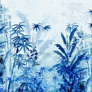 Komar Raw Blue Jungle R3-035 Behang Laatste Versie