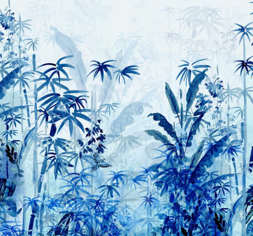 Komar Raw Blue Jungle R3-035 Behang Laatste Versie