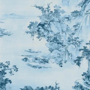 Seizoensaanbieding Komar Raw Blue China R2-005 Behang