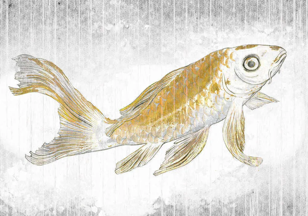 Koop Online Komar Raw Golden Koi RSX8-049 Behang
