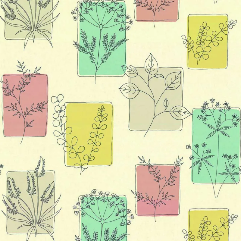 Veilige Betaling Behang Little Greene 20th Century Papers Herbes 1955 Cocktail