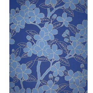 Weekendaanbieding Behang Little Greene 20th Century Papers Camellia Late 19th Smalt