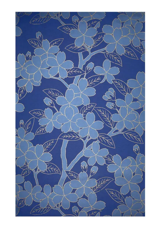 Weekendaanbieding Behang Little Greene 20th Century Papers Camellia Late 19th Smalt