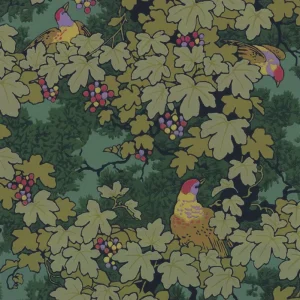 Behang Little Greene Archive Trails Vine 1932 Verde Betaalbaar