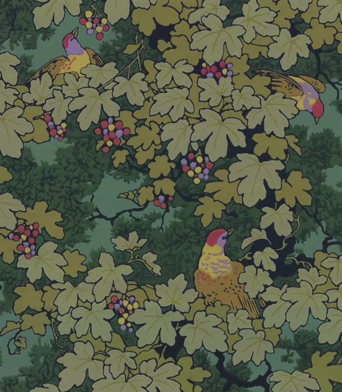 Behang Little Greene Archive Trails Vine 1932 Verde Betaalbaar