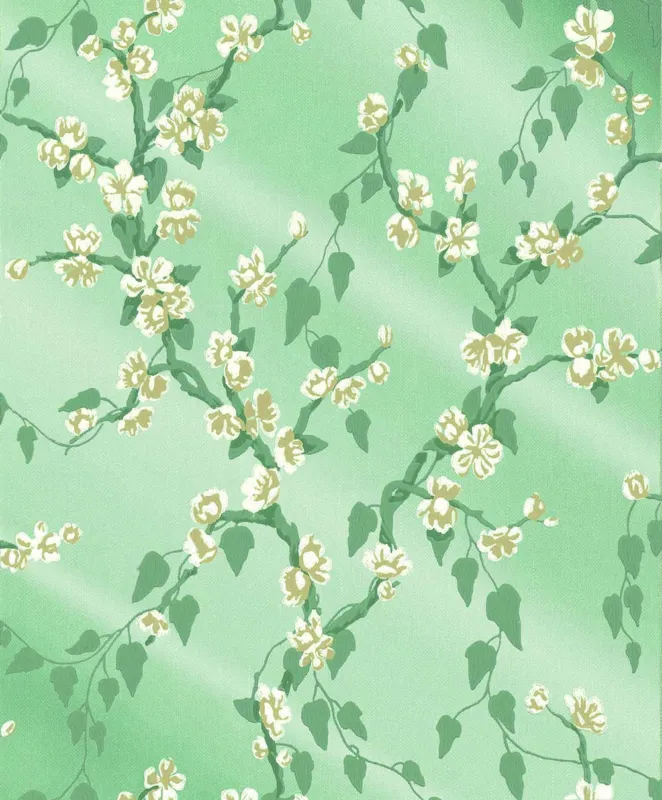 Behang Little Greene Archive Trails Sakura 1936 Aqua Lustre Merkproduct
