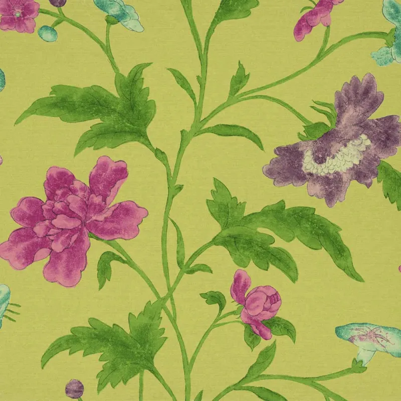 Behang Little Greene Archive Trails China Rose 1885 Emerald Lustre Veilige Betaling