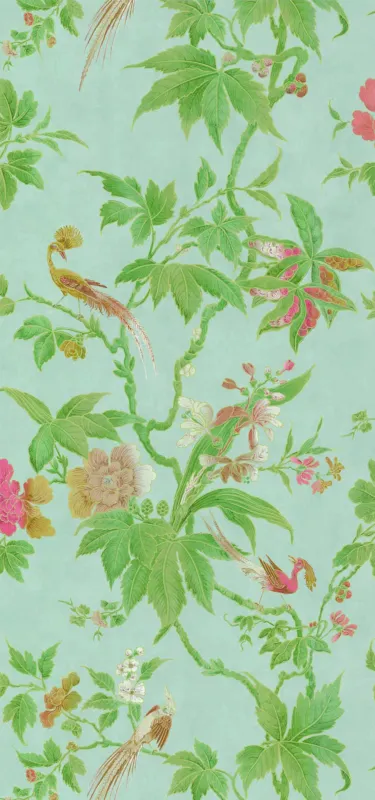 Behang Little Greene Archive Trails Paradise 1940 Blue Voordeelprijs