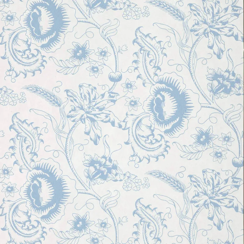 Speciale Aanbieding Behang Little Greene Archive Trails II Woodblock Mono Juniper