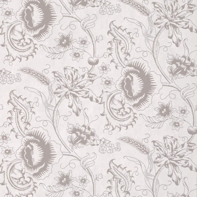 Flitsaanbieding Behang Little Greene Archive Trails II Woodblock Mono Dolphin