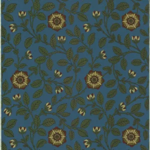 Behang Little Greene London Wallpapers IV Richmond Green 1880 Revival Blue Hete Deal