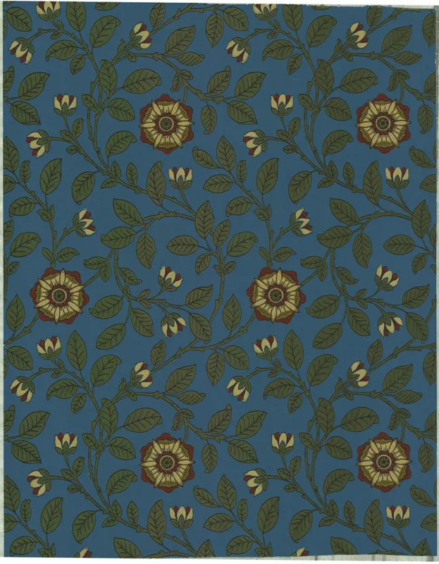 Behang Little Greene London Wallpapers IV Richmond Green 1880 Revival Blue Hete Deal
