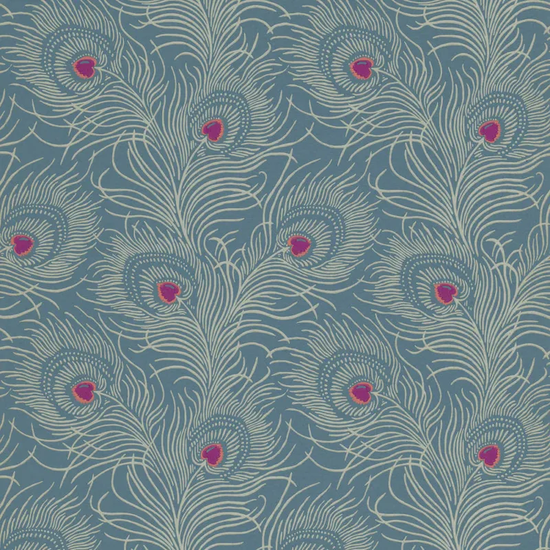 Favoriet Behang Little Greene London Wallpapers V Carlton House Terrace Blue Plume