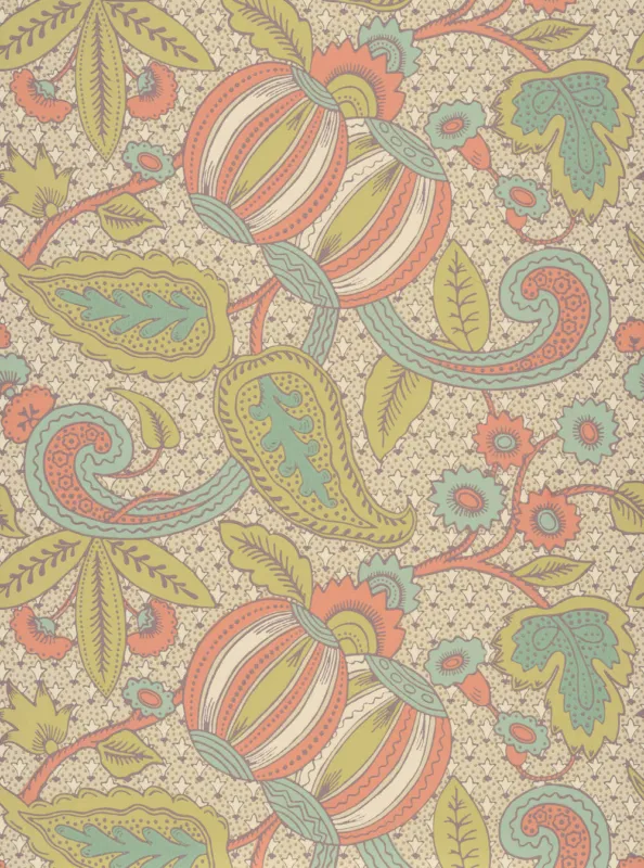 Korting Behang Little Greene National Trust Papers Pomegranate Bazaar
