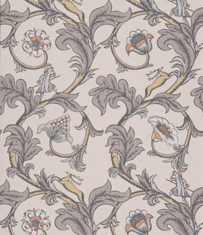 Behang Little Greene National Trust Papers Stag Trail Sterling Goedkoop