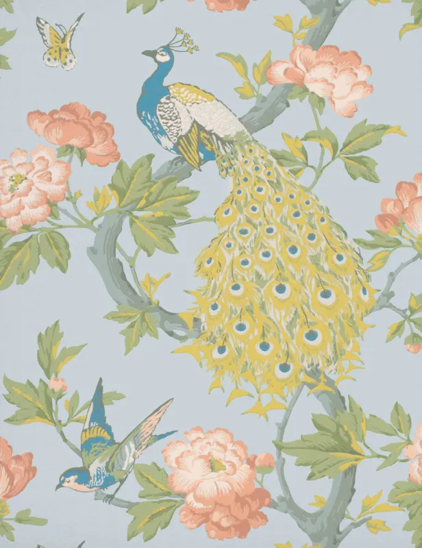 Behang Little Greene National Trust Papers Pavona Skye Exclusieve Aanbieding