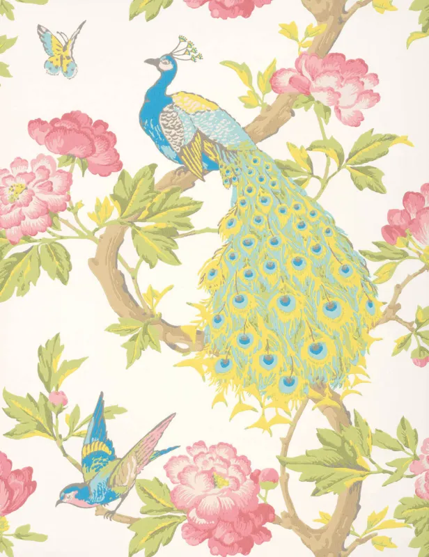 Seizoensaanbieding Behang Little Greene National Trust Papers Pavona Blanche