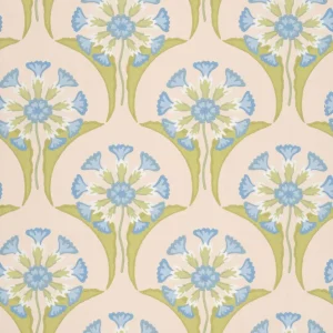 Behang Little Greene National Trust Papers Hencroft Blue Primula Populair