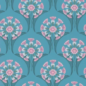 Behang Little Greene National Trust Papers Hencroft Azure Nieuw