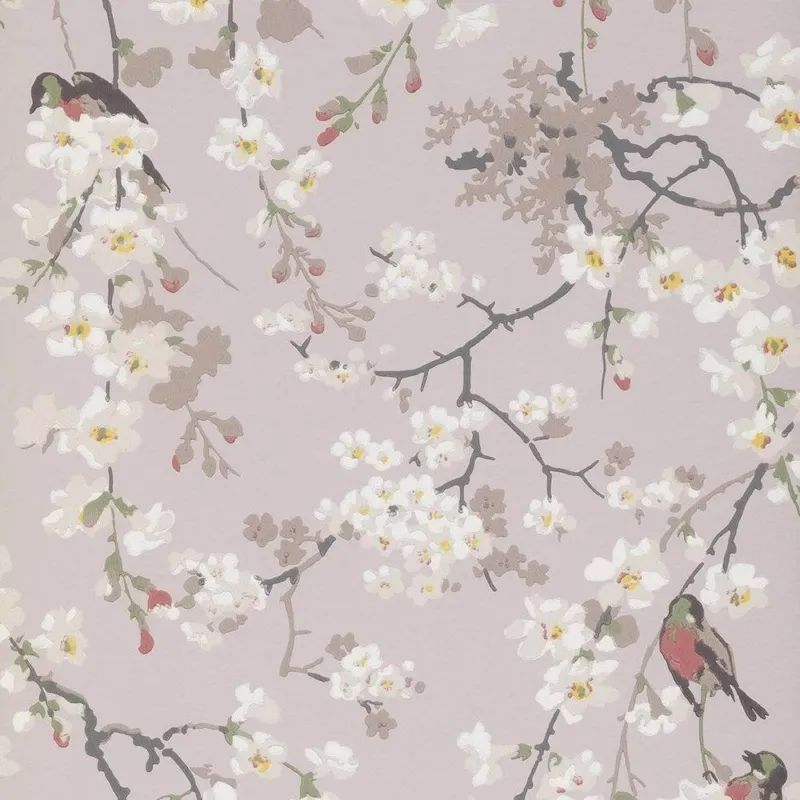 Seizoensaanbieding Behang Little Greene National Trust Papers II Massingberd Blossom Grey