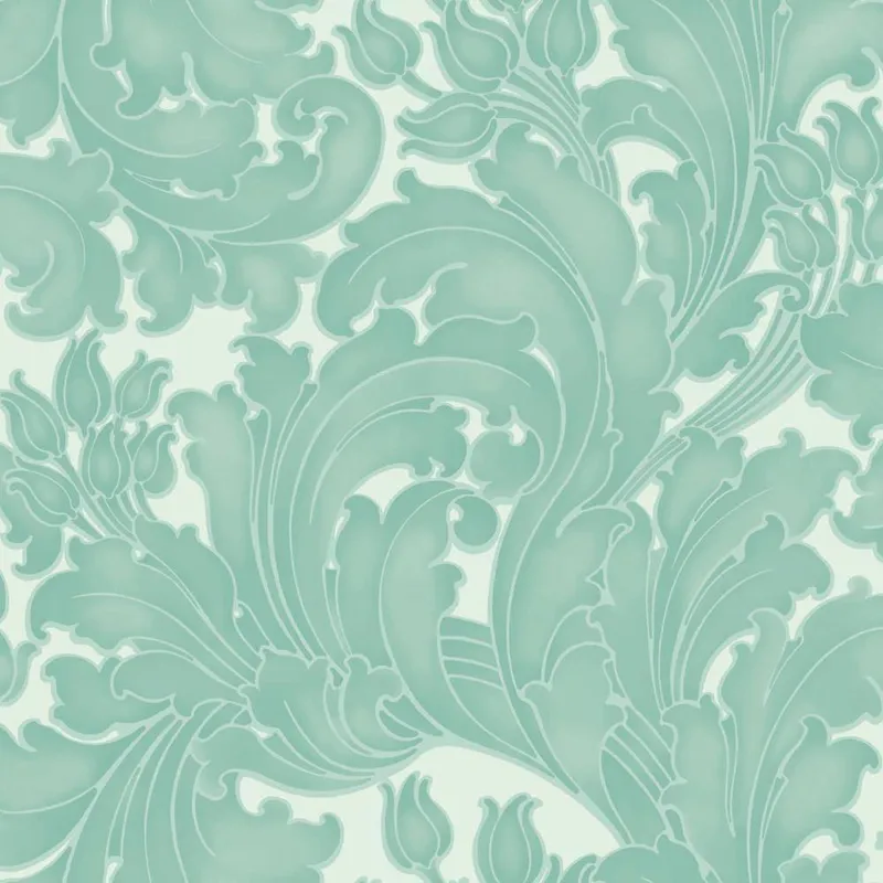 Behang Little Greene National Trust Papers II Tulip Aqua Korting