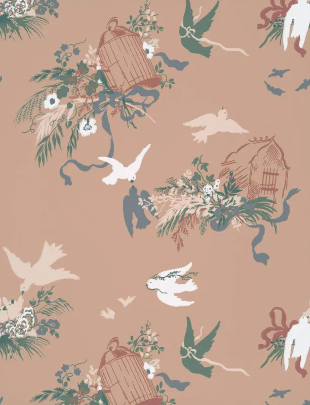Actieprijs Behang Little Greene National Trust Papers III Voliéres Masquerade