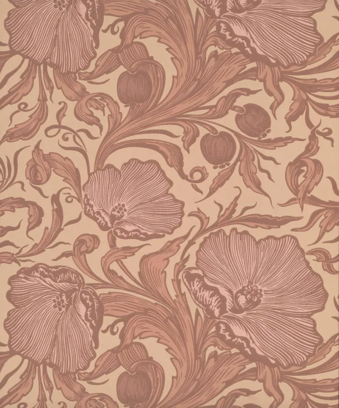 Actieprijs Behang Little Greene National Trust Papers III Poppy Trail Masquerade