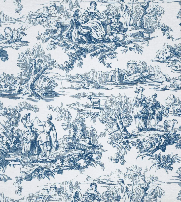 Behang Little Greene National Trust Papers III Lovers Toile Mazarine Voordeelprijs