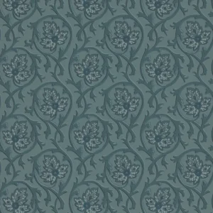 Behang Little Greene National Trust Papers III Hoja Air Force Blue Nu Kopen