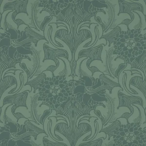 Behang Little Greene National Trust Papers III Dahlia Scroll Tea With Florence Op = Op