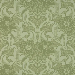 Favoriet Behang Little Greene National Trust Papers III Dahlia Scroll Pea Green