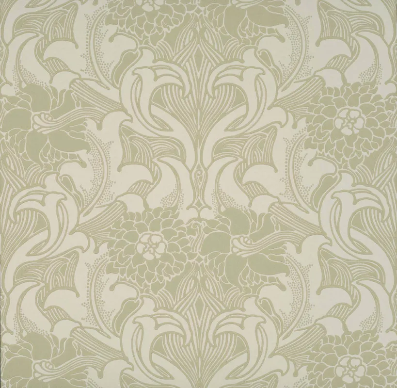 Hoge Kwaliteit Behang Little Greene National Trust Papers III Dahlia Scroll Mirror