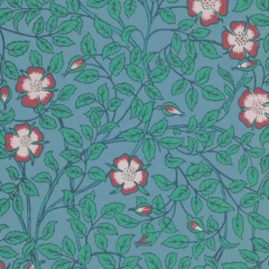 Tijdelijk Beschikbaar Behang Little Greene National Trust Papers III Briar Rose Marine Blue