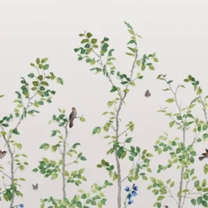Behang Little Greene National Trust Papers III Bird & Bluebell Ceviche Exclusieve Aanbieding