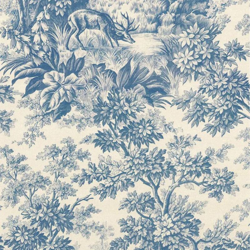 Behang Little Greene Révolution Papers Stag Toile 1895 Juniper Must-Have
