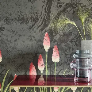 Beperkt Aanbod Behang Little Greene Révolution Papers Versailles 1890 Dark Pearl