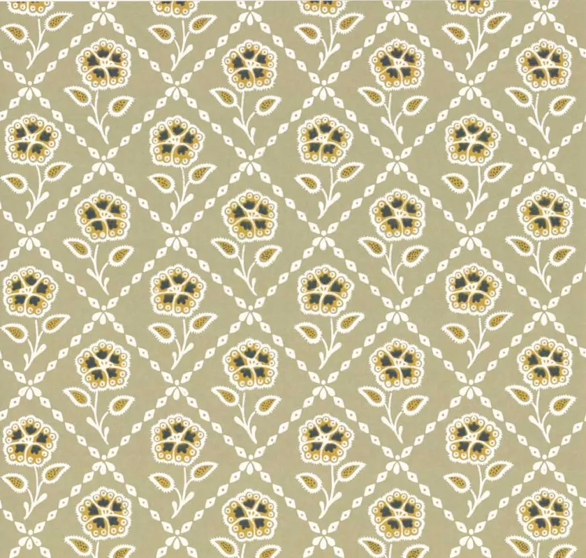Seizoensaanbieding Behang Little Greene Révolution Papers Whitehall 1740 Moutarde
