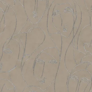 Khroma by Masureel Agathe AGA502 Nefertiti Taupe Behang Beperkt Aanbod