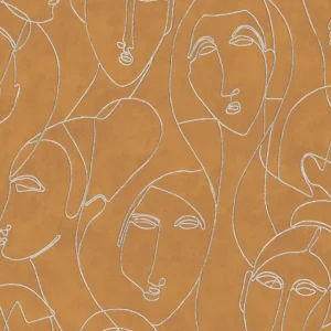 Beperkt Aanbod Khroma by Masureel Agathe AGA503 Nefertiti Gold Behang